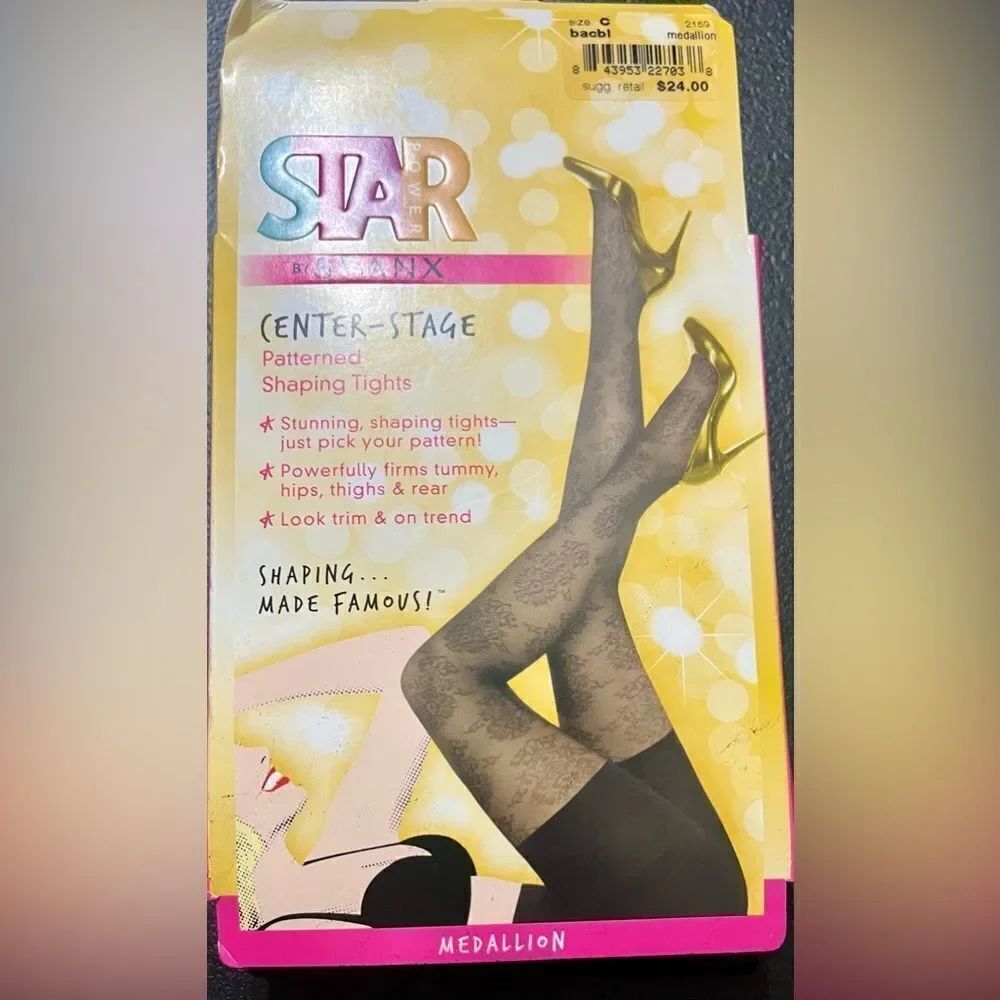 New in Package- Spanx Star Power Black Center Stage Shaping Tights Size C